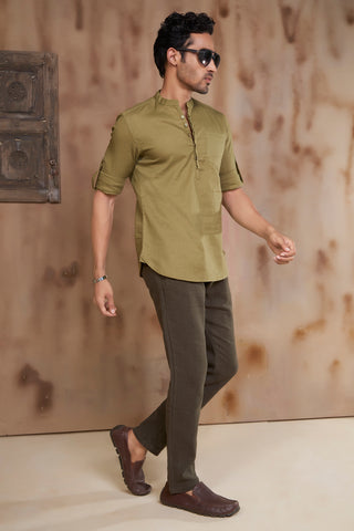 100% Cotton Waffle Textured Kurta