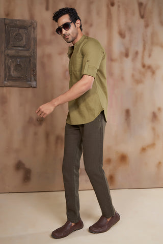 100% Cotton Waffle Textured Kurta
