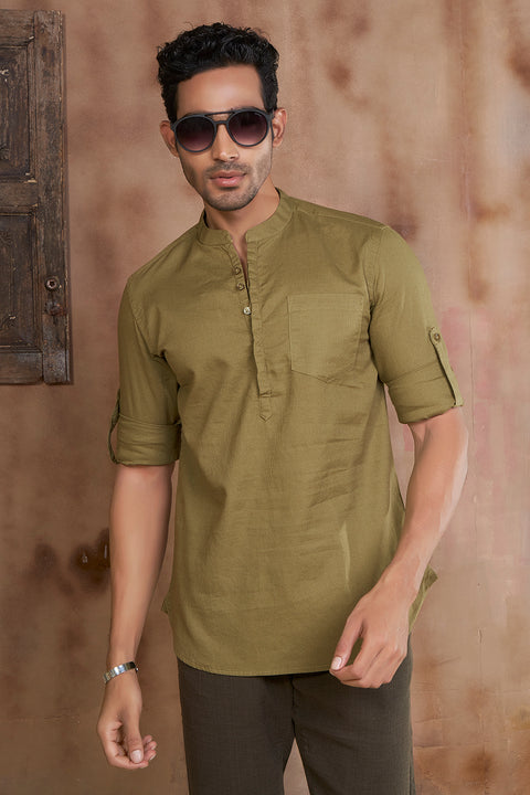 100% Cotton Waffle Textured Kurta