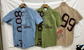 Men’s 99 Graphic Print Embroidered Short Sleeve Shirt