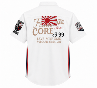 Men’s Embroidered Short Sleeve Casual Shirt – Patchwork Streetwear