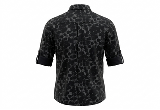 Men’s Honeycomb Pattern Printed Casual Shirt