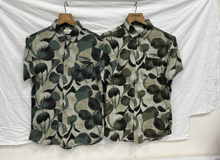 Men’s Casual Short Sleeve Button-Up Shirt with Chest Pocket