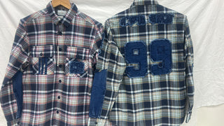 Men’s 99 Graphic Patchwork Checked Full Sleeve Shirt