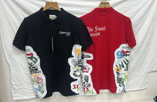 Men’s Great Escape Graphic Panel Polo T-Shirt