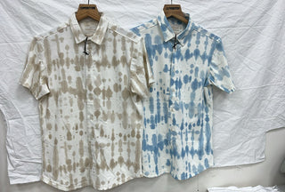 Men’s Abstract Tie-Dye Print Short Sleeve Shirt