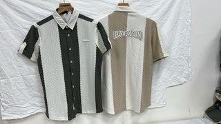 Men’s Urban Cool Textured Panel Short Sleeve Shirt