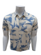 MEN’S SKY BLUE ABSTRACT PRINT SHIRT