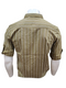 MEN'S OLIVE GREEN STRIPED CASUAL SHIRT