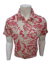 MEN’S FORMULA RED LEAF PRINT CASUAL SHIRT