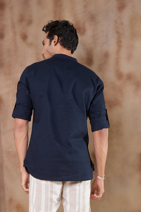 100% Cotton Navy Kurta