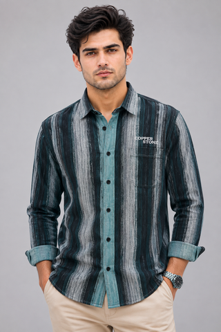 Men’s Striped Full Sleeve Casual Shirt